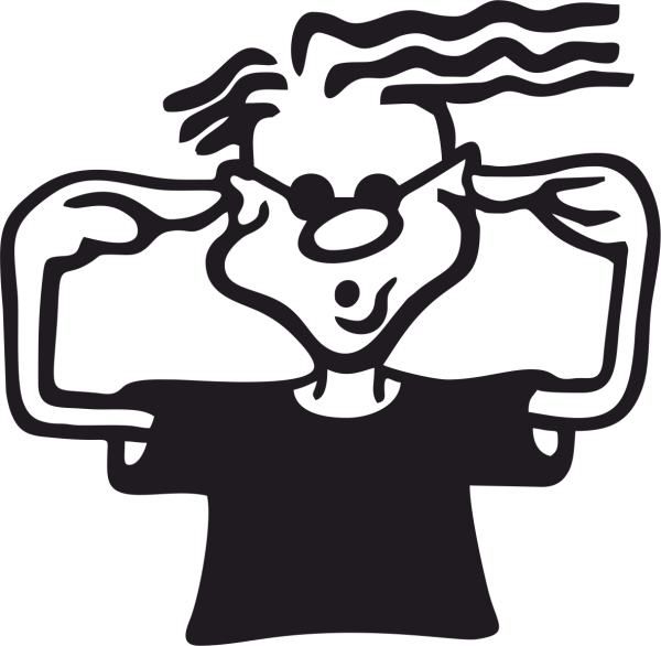 Наклейка закрывает уши