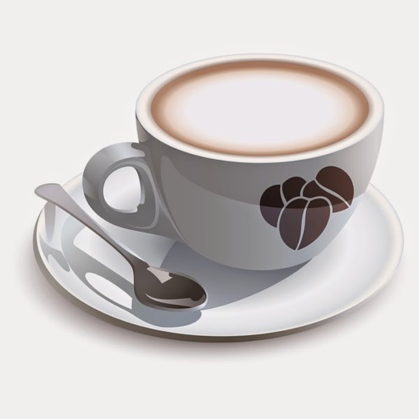 Чашка кофе на прозрачном фоне