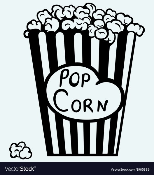 Пачка попкорна вектор
