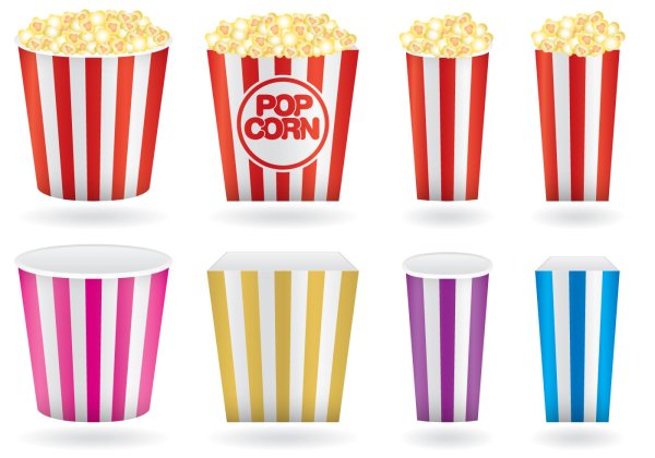 Коробка для попкорна вектор