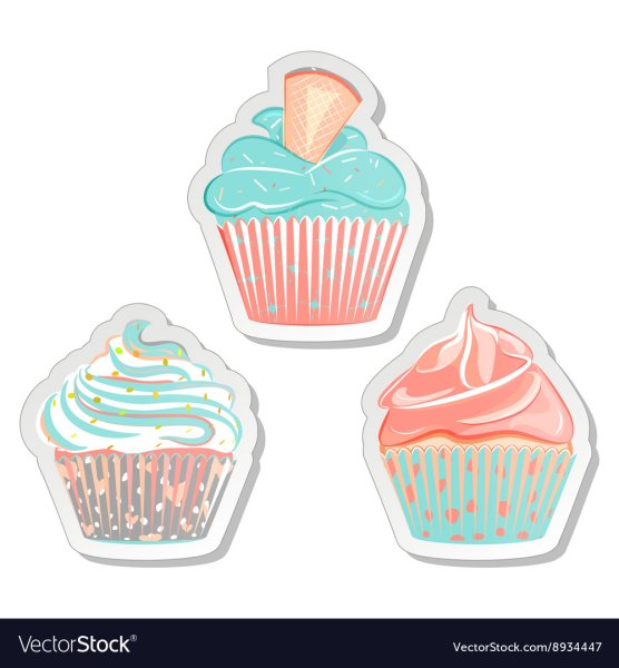 Кекс пирожное Стикеры