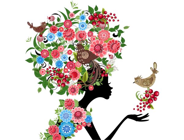 Силуэт в цветах