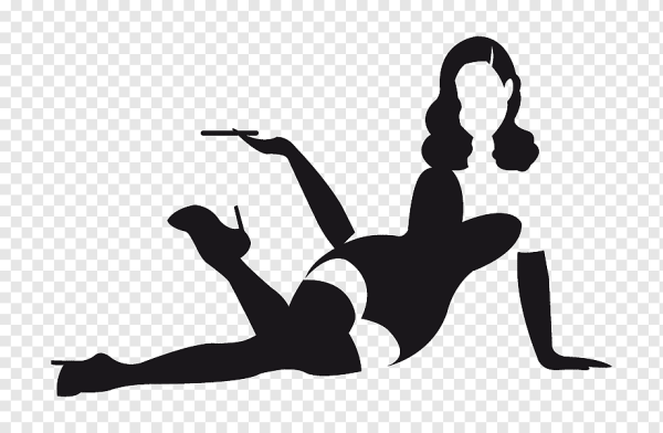 Силуэт лежащей женщины