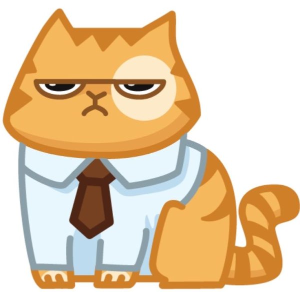 Кот персик Стикеры