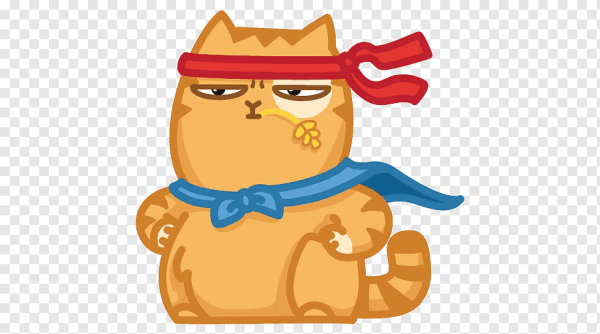 Котик персик Стикеры