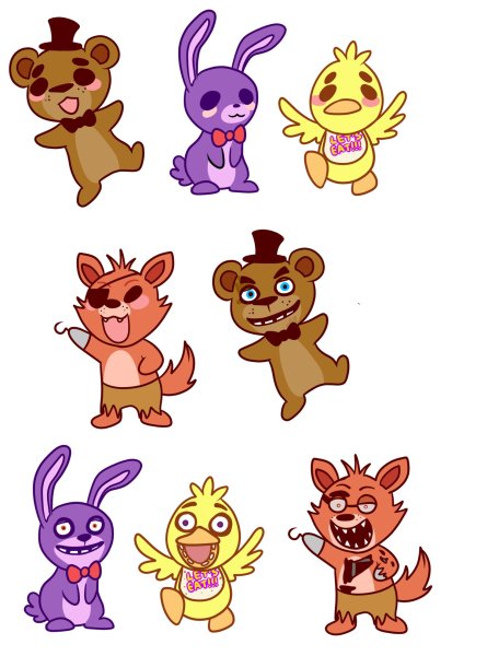 Наклейки ФНАФ 9