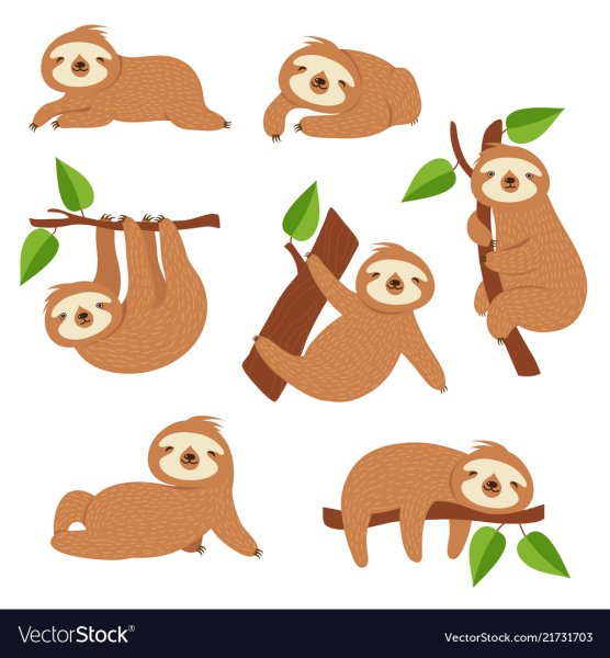 Наклейки "ленивцы"