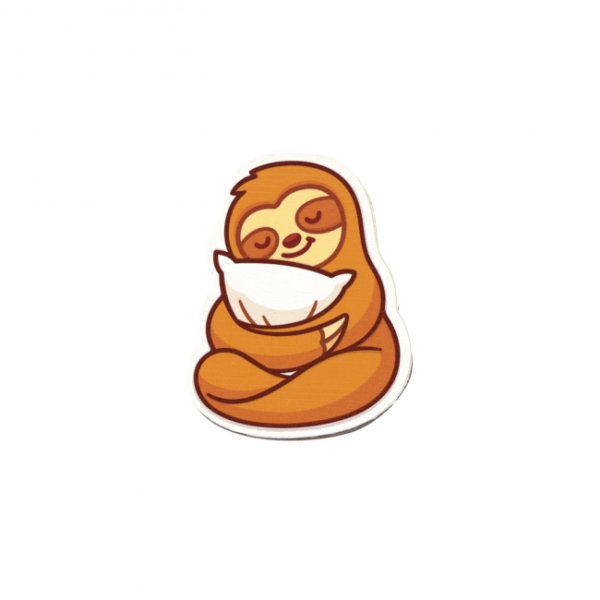 Ленивец на белом фоне