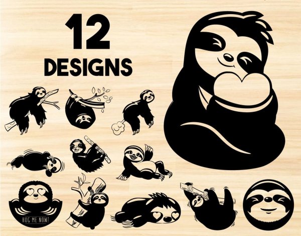 Ленивец силуэт