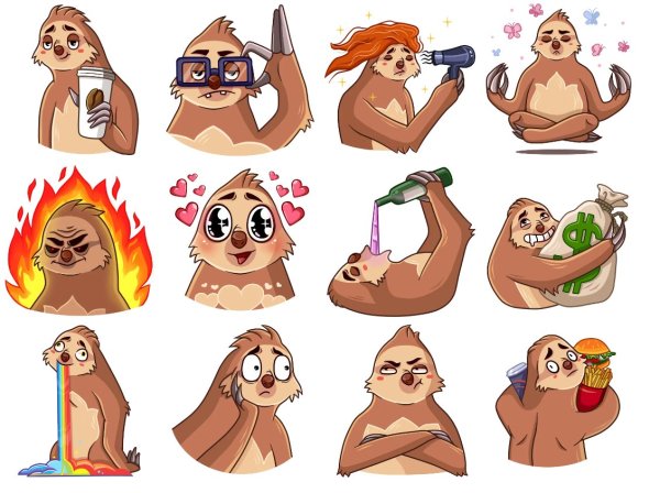 Ленивец стилизованный