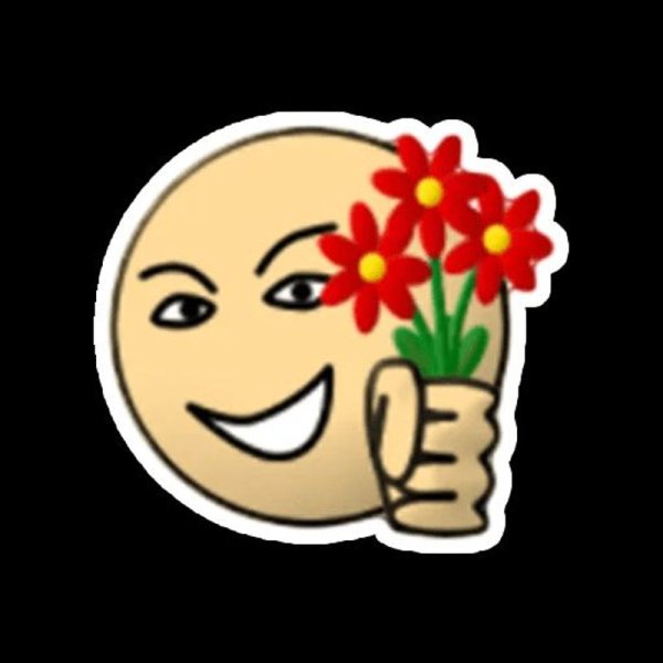 Смайлик с цветами из дурака