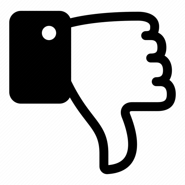 Палец вниз символ