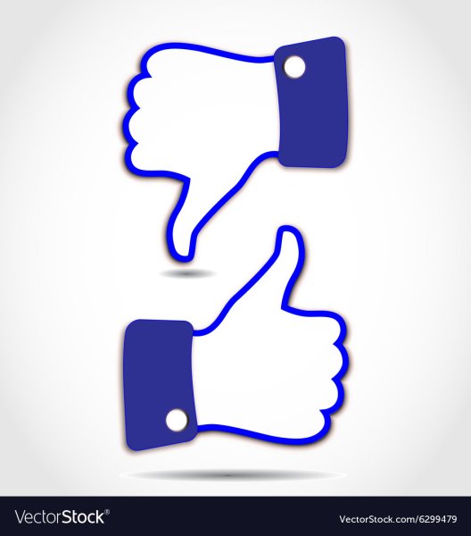 Лайк и дизлайк без фона