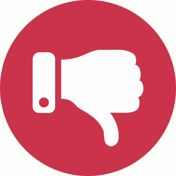 Палец вниз на Красном фоне