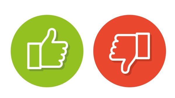 Лайк и дизлайк на прозрачном фоне
