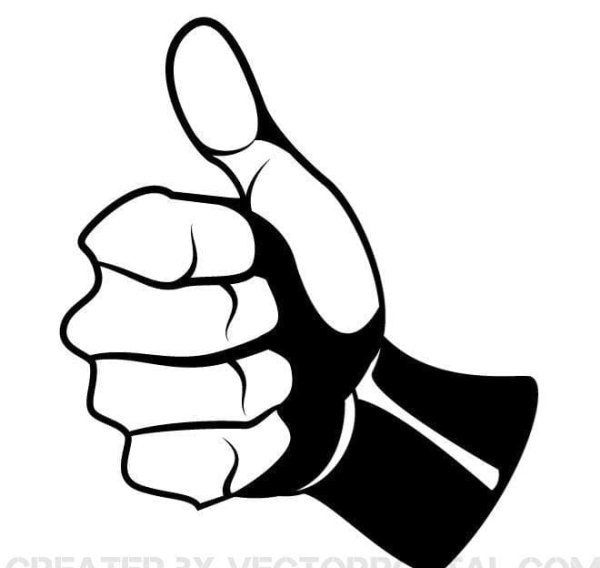Рука большой палец вверх вектор