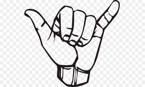 Знак большой палец и мизинец