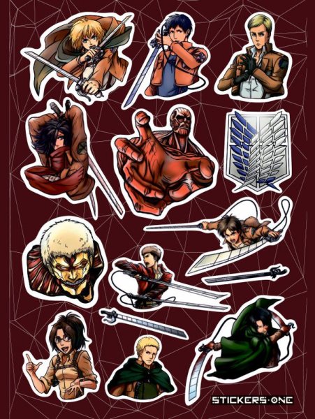 Стикерпак атака титанов