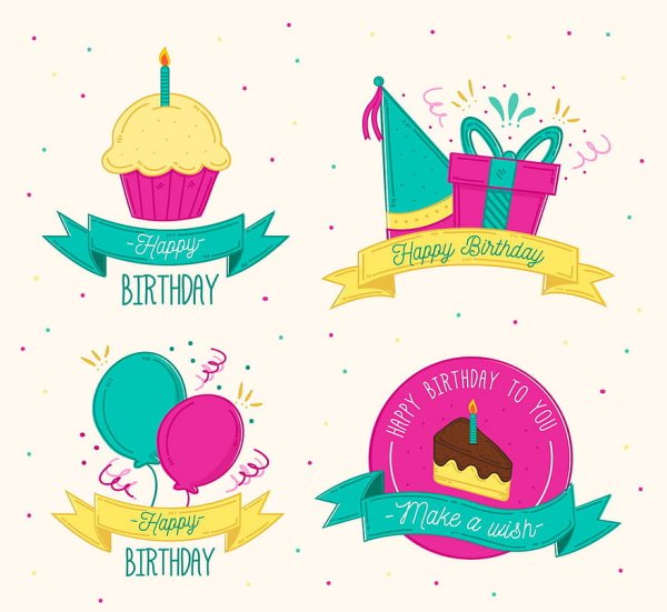 Стикеры с днём рождения