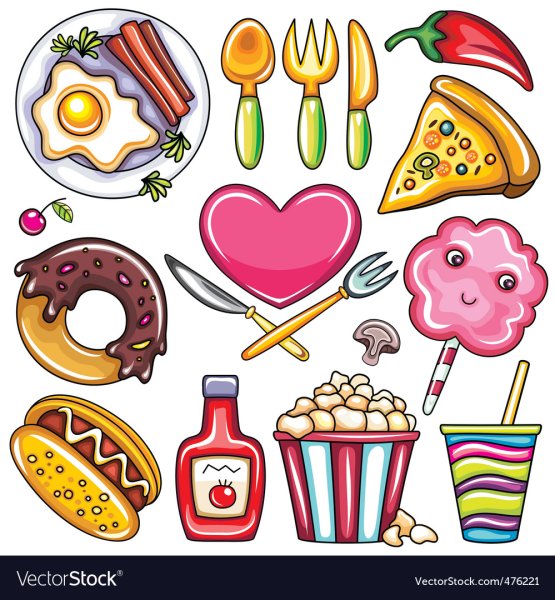 Рисунки для срисовки еда