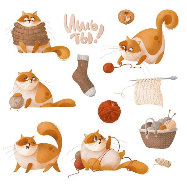 Стикеры в детском стиле