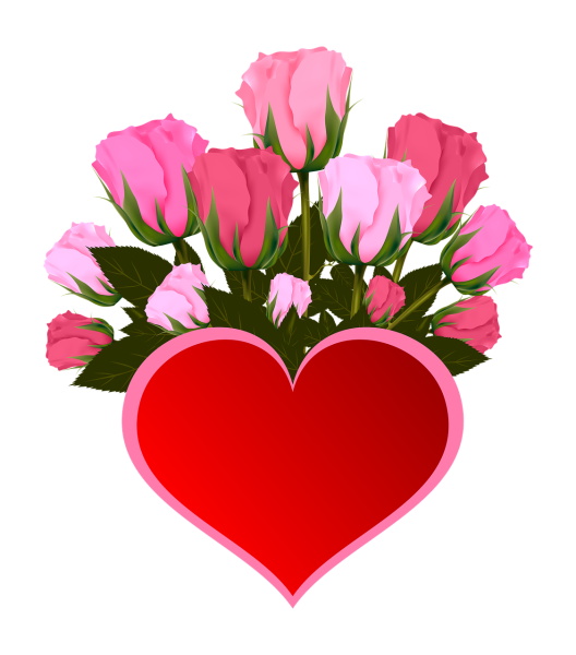 Сердечко с цветами