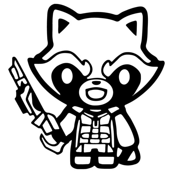 Енот ракета Стикеры