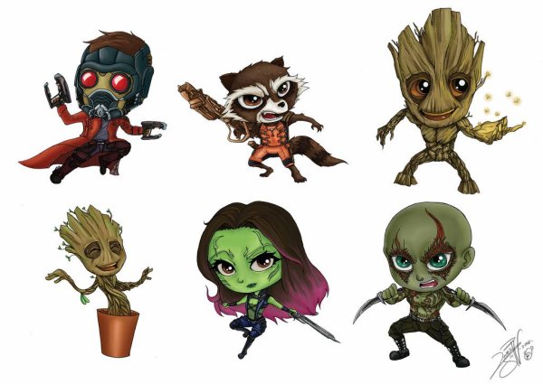 Стражи Галактики Грут Стикеры