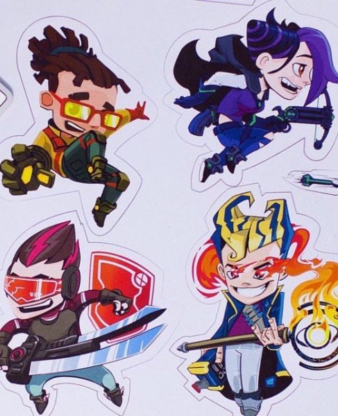 Герои Энвелла Стикеры наклейки