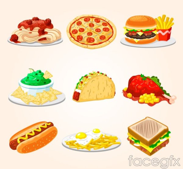 Картинки еды мультяшные