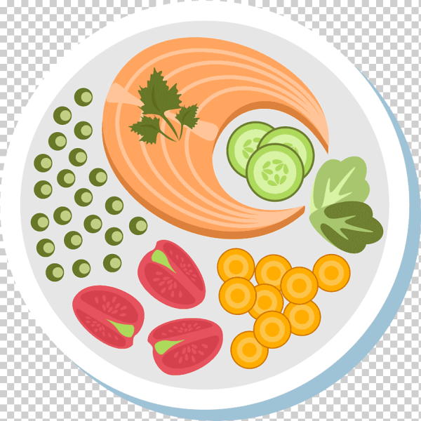 Тарелка с едой вектор