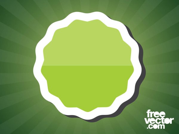 Круглая наклейка вектор