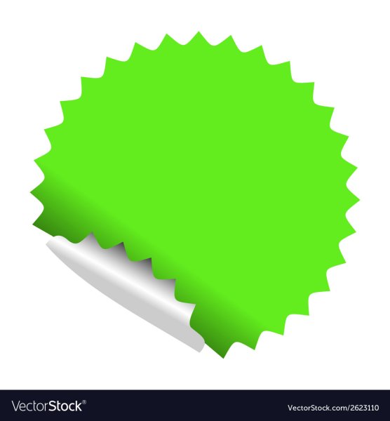 Стикер зеленый вектор