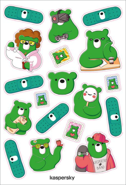 Наклейки зеленого цвета