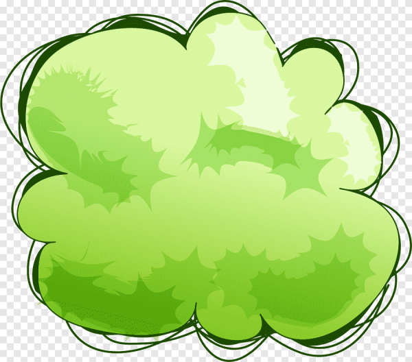 Зеленое облако на прозрачном фоне