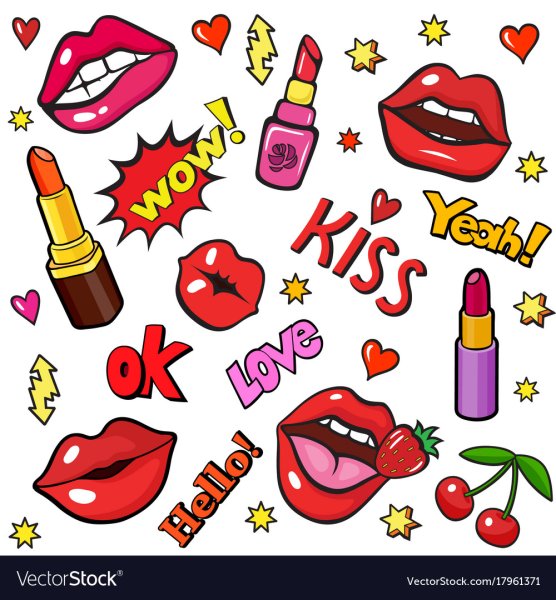 Помада в стиле поп арт