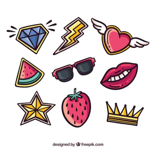 Векторные Стикеры поп арт