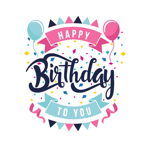 С днем рождения вектор