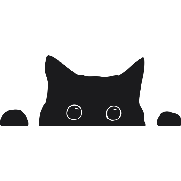 Мордочка котика наклейка