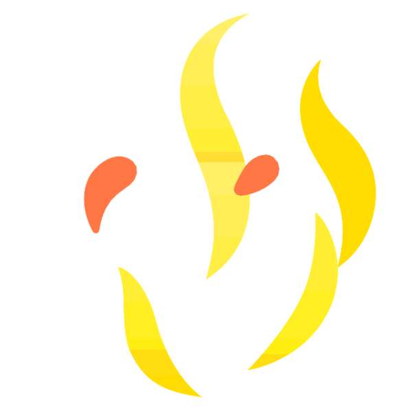 Горящее сердце смайлик