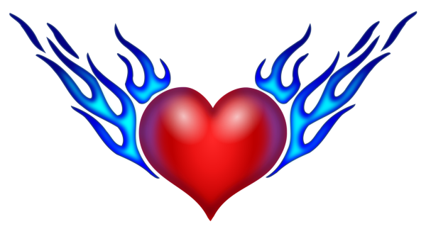 Нарисовать пламенное сердце