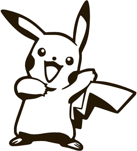 Пикачу трафарет