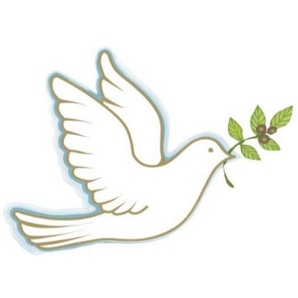 Голубка с веточкой в клюве