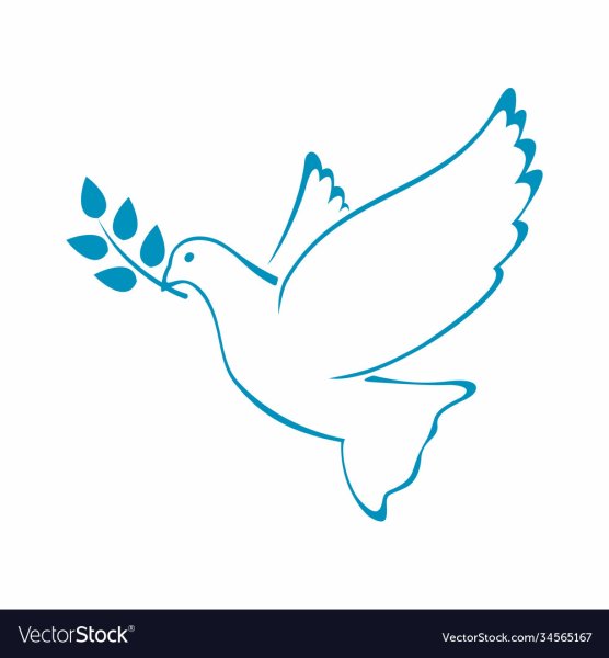 Голубь мира с веточкой оливы
