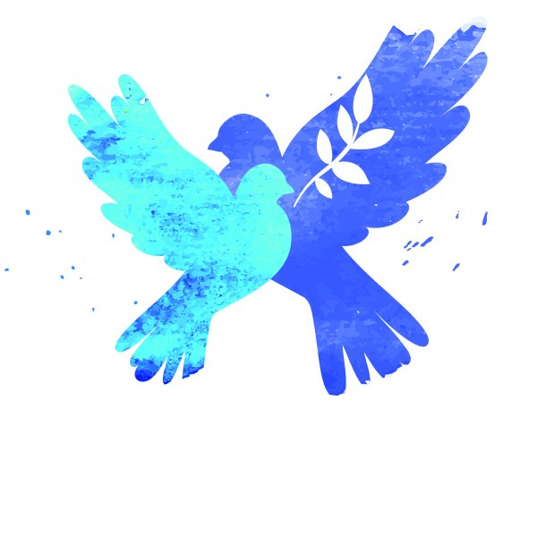 Голубь мира акварель