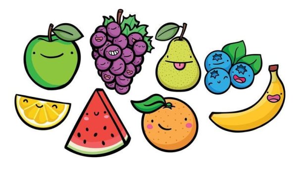 Наклейки "фрукты"