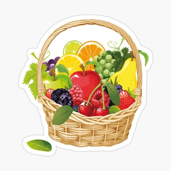 Корзина с овощами вектор