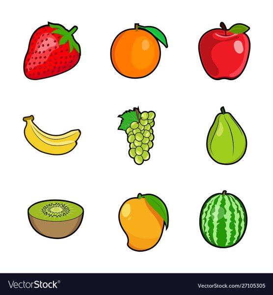 Набор фруктов вектор