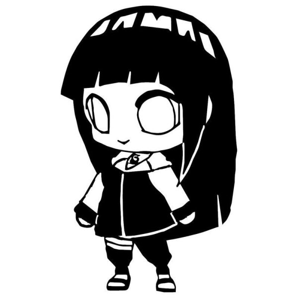 Наклейки аниме черно белые