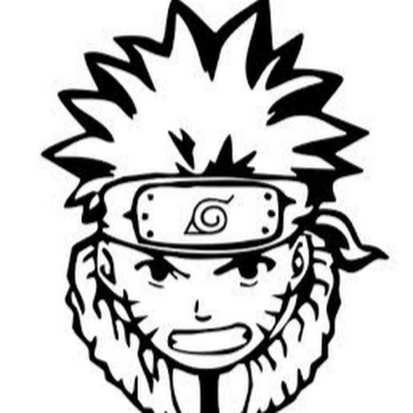 Наруто наклейки чб